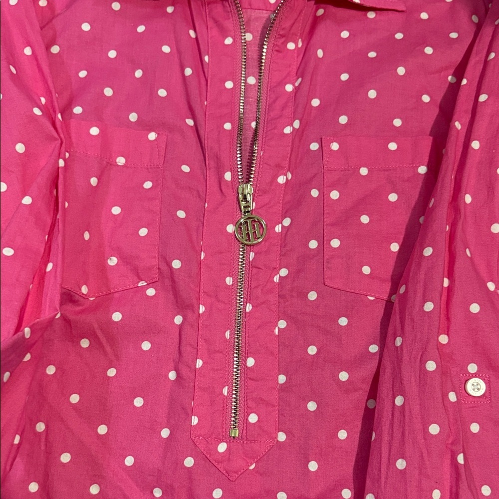 Tommy Hilfiger Pink and White Polka Dot Top - Picture 5 of 5